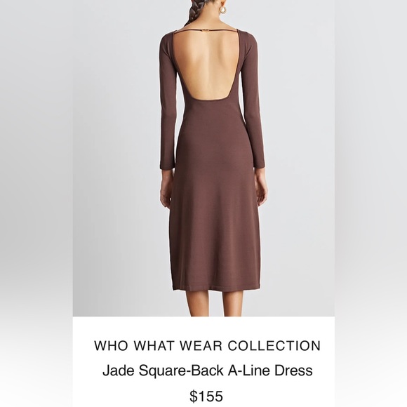 Who What Wear A-line Square Back Dress - Picture 1 of 4